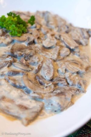 Beef Tongue in White Sauce